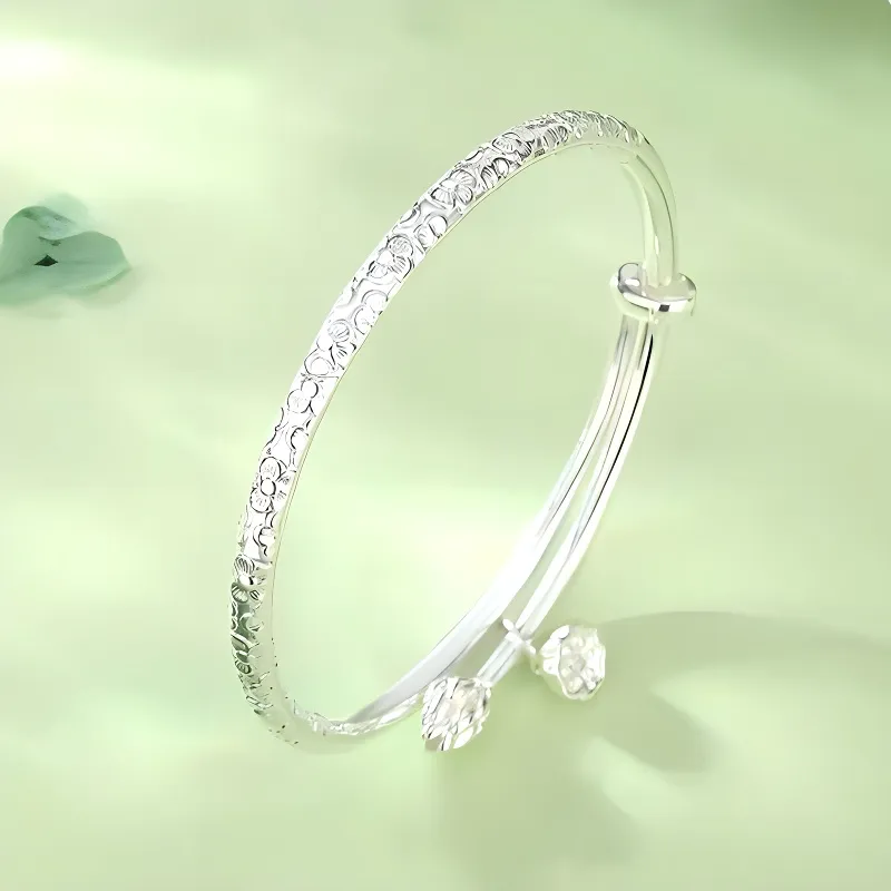Bear Silversmith 999 Fine Silver Sterling Silver Bangle Women's-0