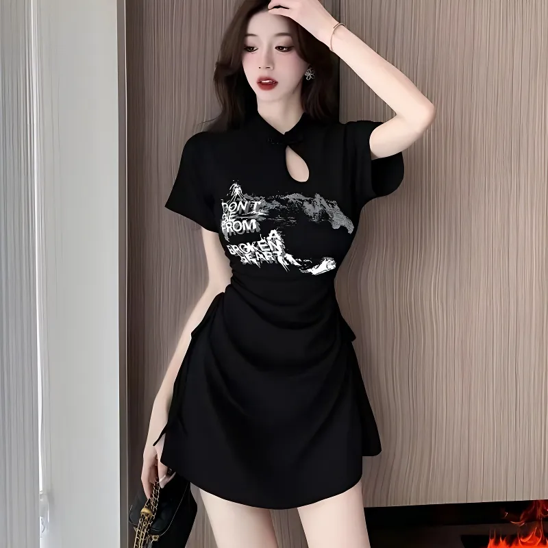 OYANXI Short Sleeved Dress Women's-8