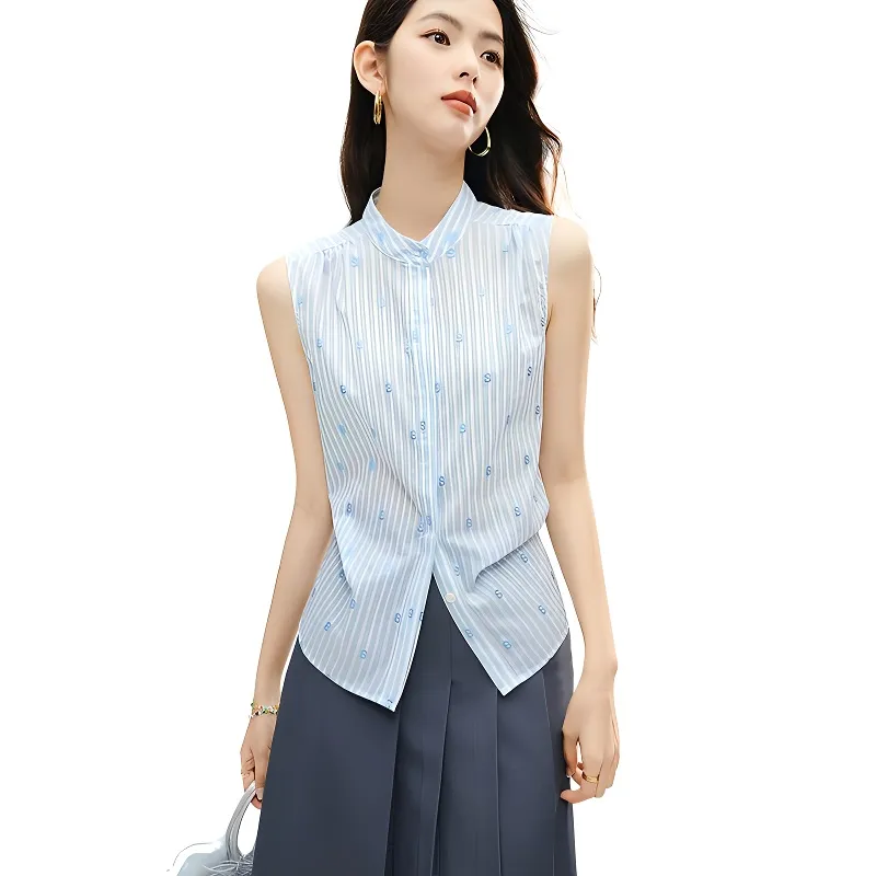 Late White Shirts Women's Light Blue-2