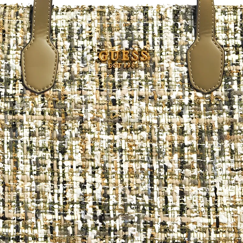 GUESS Tote Bag Shopping Bag Shoulder Bag Handbag Women's Green-3