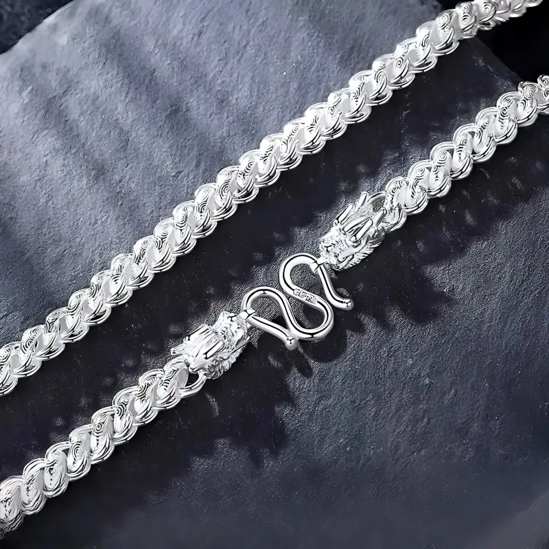 RURA Sterling Silver Necklaces Men's Silver-3