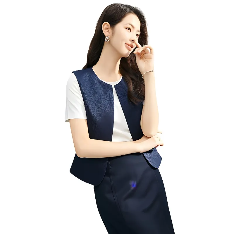 Late White Vests Women's Royal Blue-2