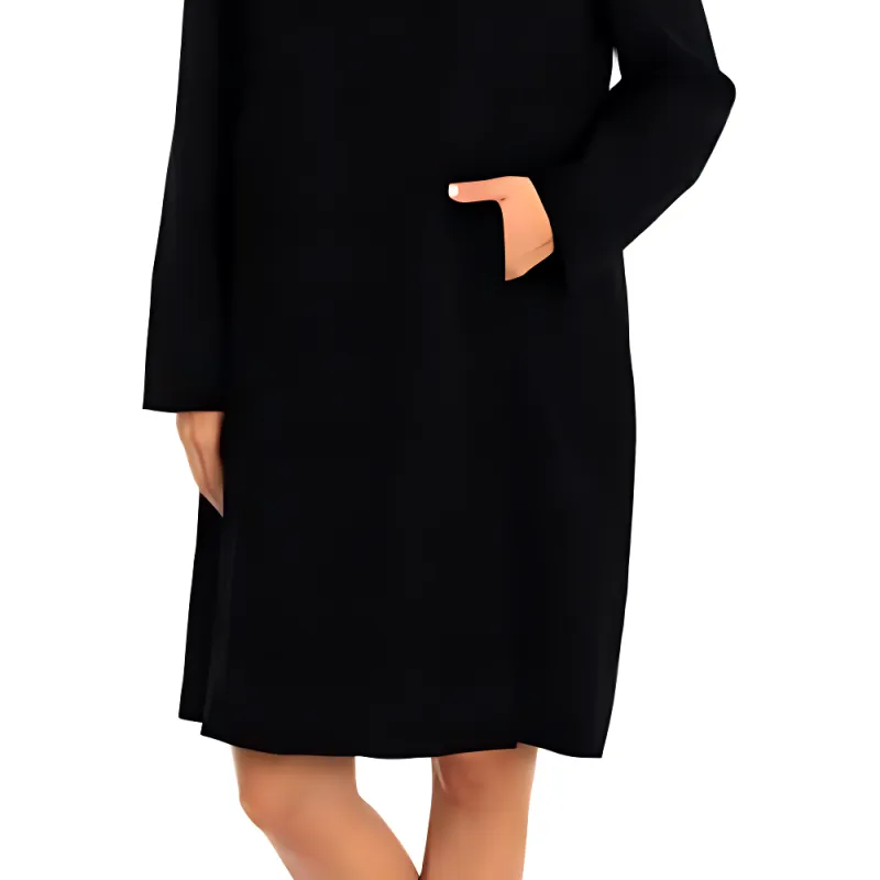 EMPORIO ARMANI Long Sleeved Dresses Women's Black-3