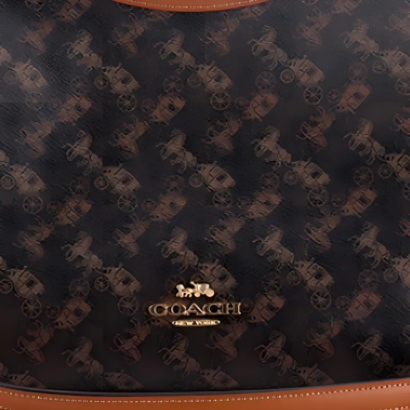 COACH LAUREL Canvas With Leather Shoulder Bag Tubas Women's Brown-2