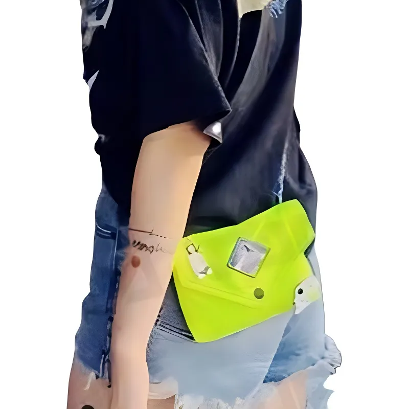 GAGA EQUIPMENT Crossbody Bags Nylon Neon Yellow Unisex-3