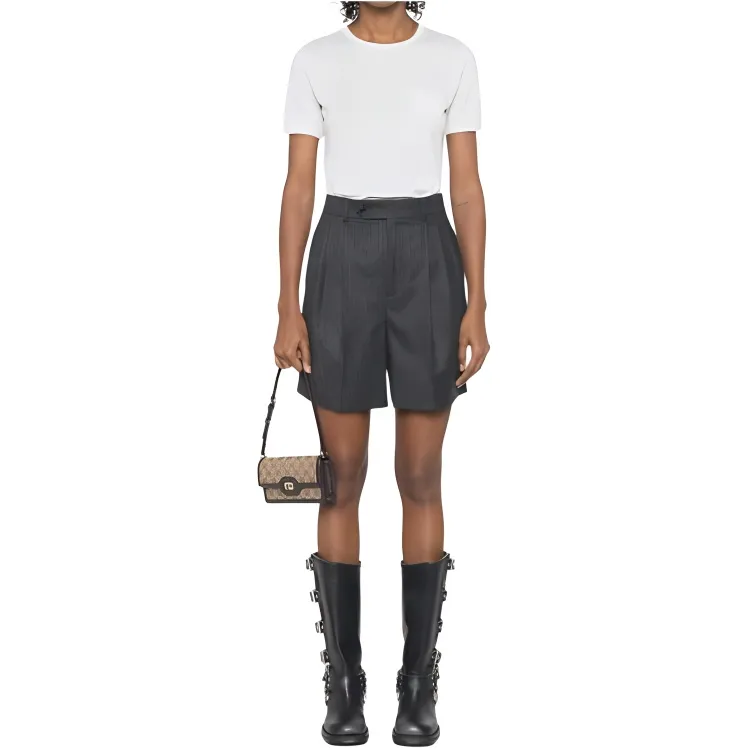 CELINE Men's Shorts In Cashmere And Wool Flannel-2