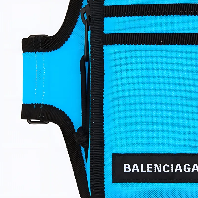 Balenciaga Explorer Recycled Nylon Arm Bag Cell Phone Pouch Men's Blue-2