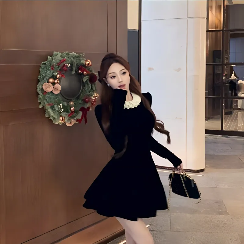 JOSR Long Sleeved Dress Women's Black-4