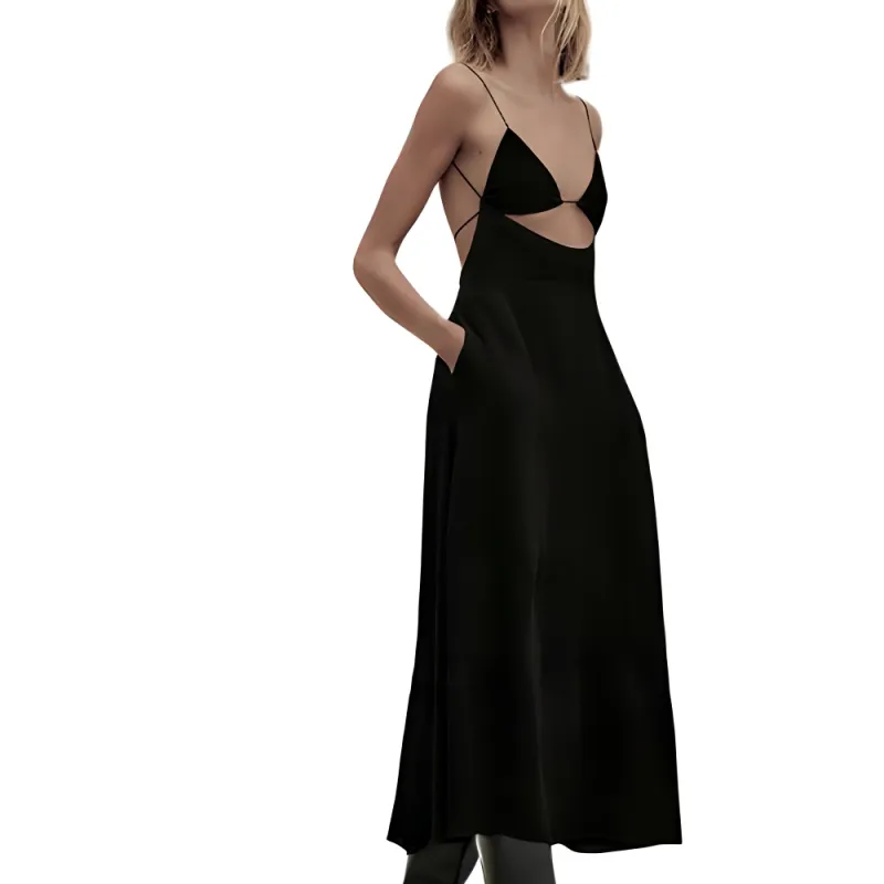 SAINT LAURENT Cut out Midi Dress-3