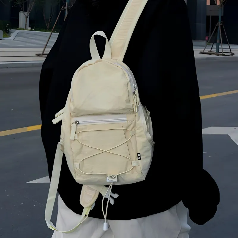 Warrior Nylon Backpack Regular Women's Ecru-3