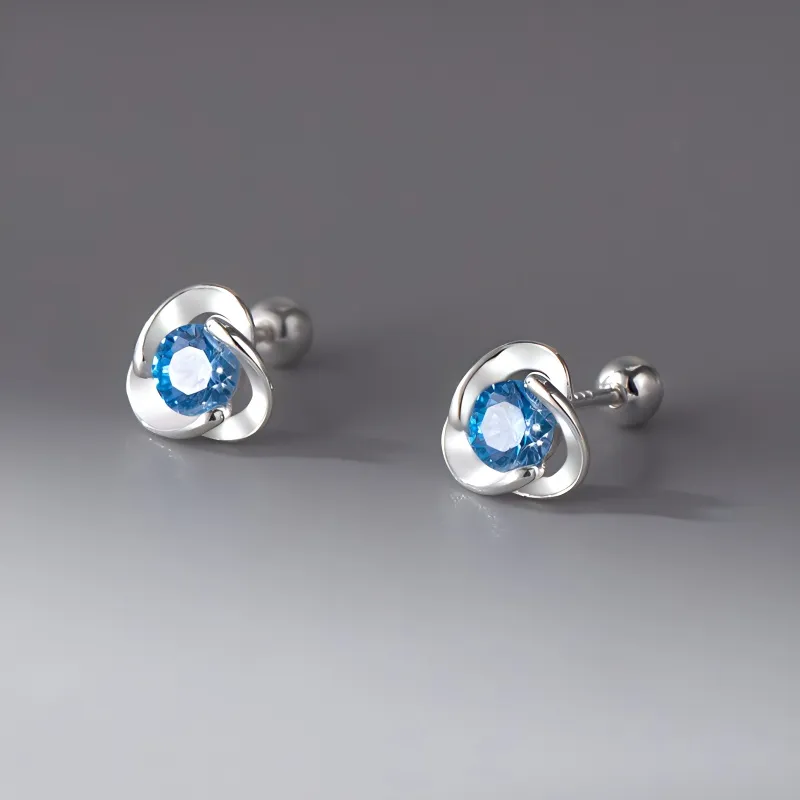 ETAHLOVE Sterling Silver Stud Earrings Women's-3