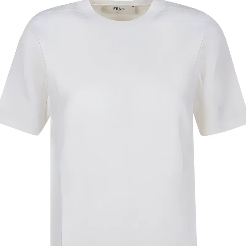 FENDI Monogram Detailed Crewneck T Shirt-4