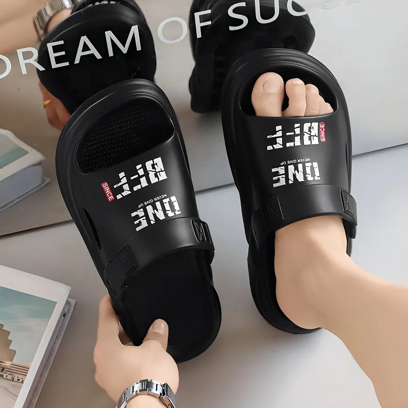 Le Drag Reversible Slippers White-4