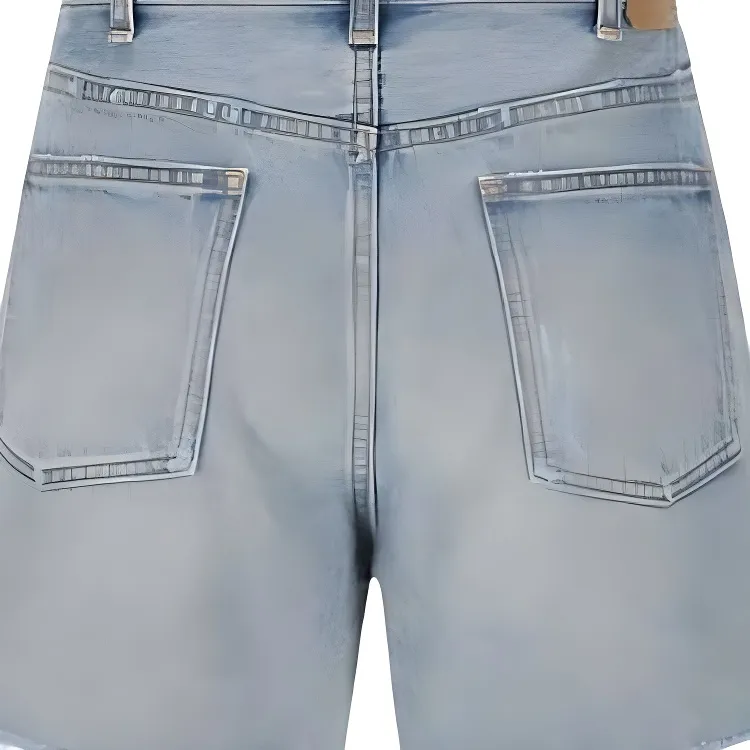 CELINE Denim Shorts Women's Sky Blue-3