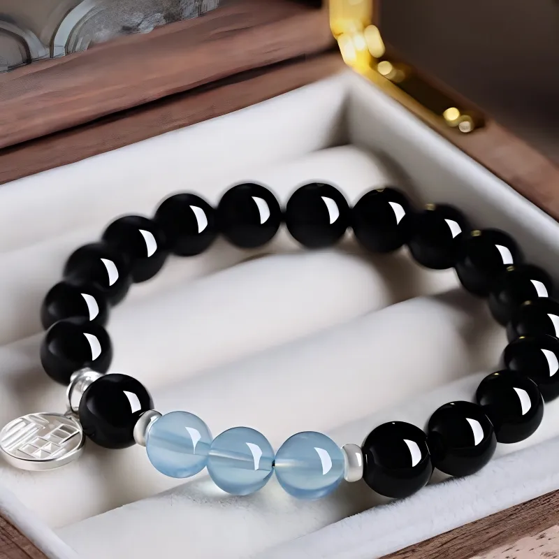 MUSHIFEN Obsidian Bracelets Unisex-1