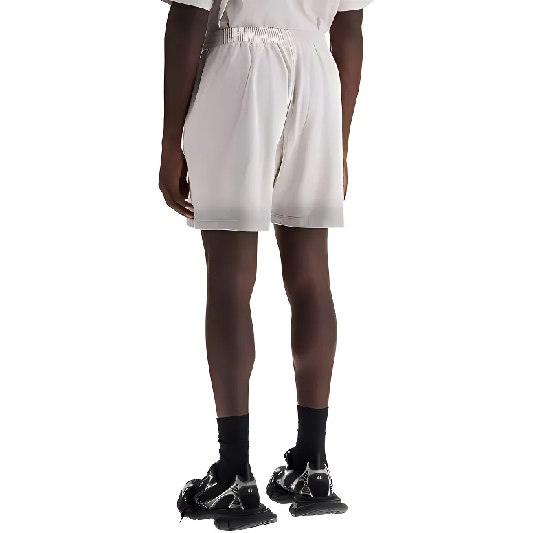 Balenciaga Reflective-logo Cotton Track Shorts-1