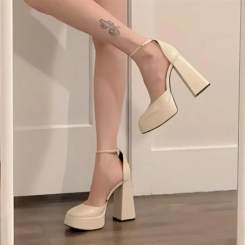Dawei's House Chunky Heel High Heels Women's-6