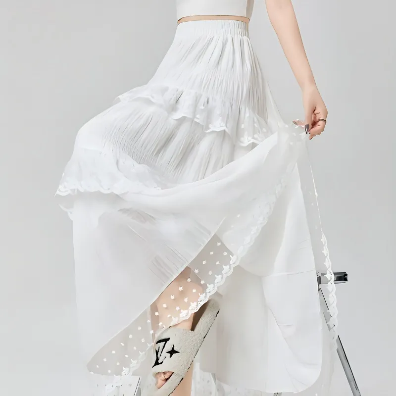XIANSINIAO Casual Long Skirt Women's-10