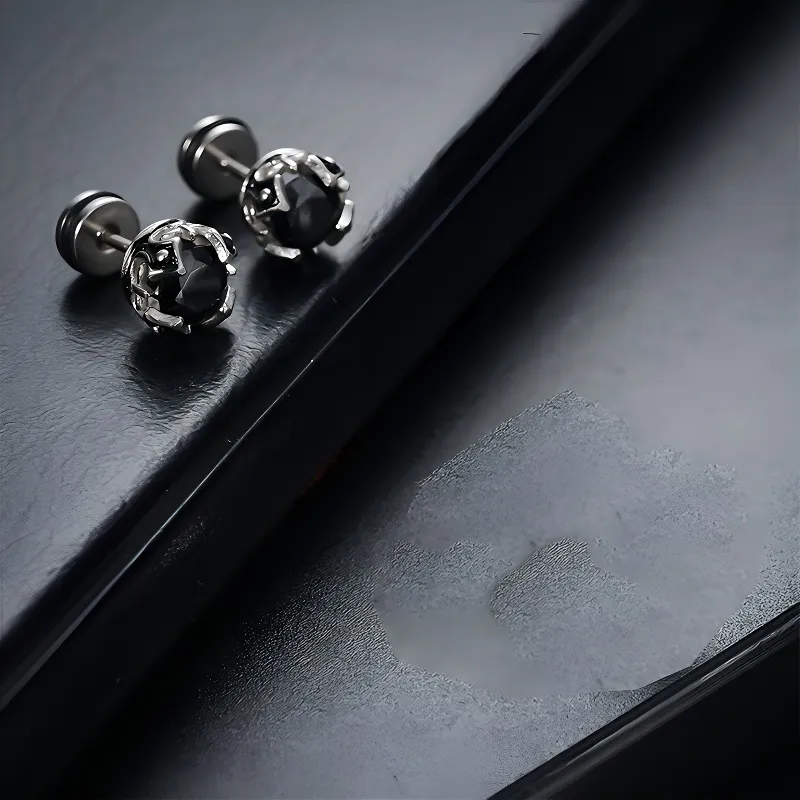 BLESSED BULLET Alloy Stud Earrings Men's-5
