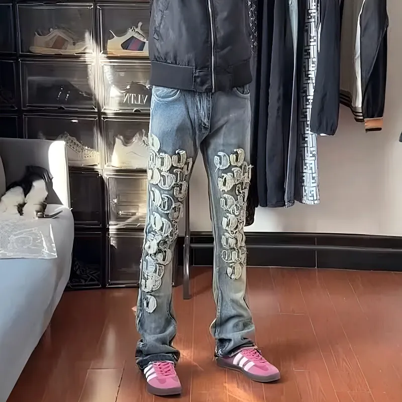 RASHOMONG Jeans Unisex Blue-3