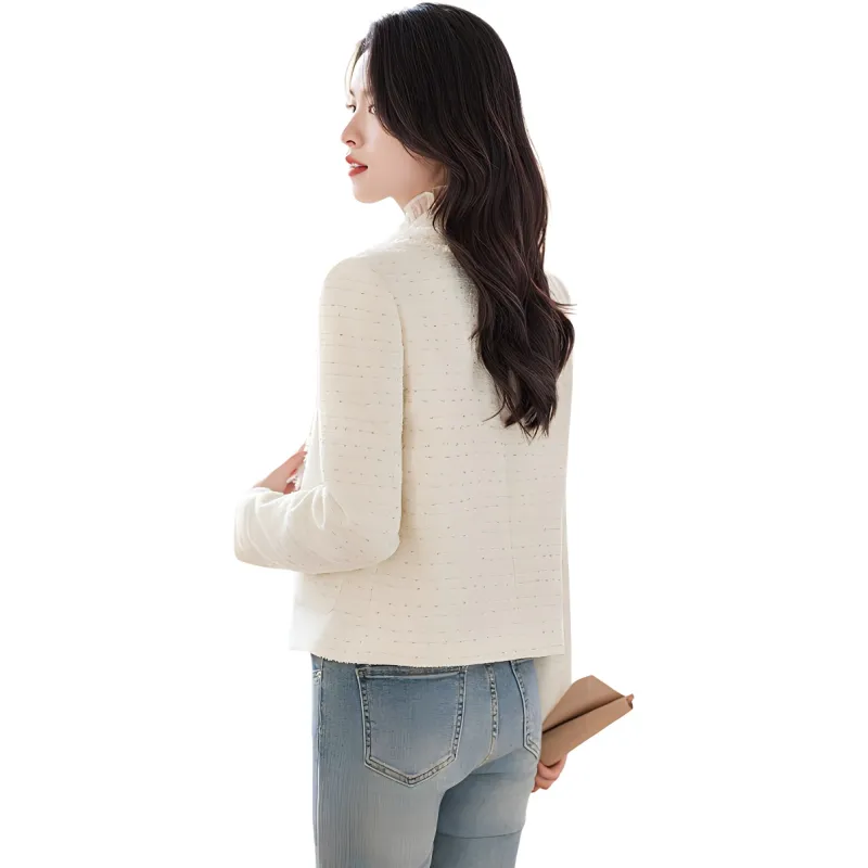Like The Age Of Water Cropped Coat Women's Ecru-5