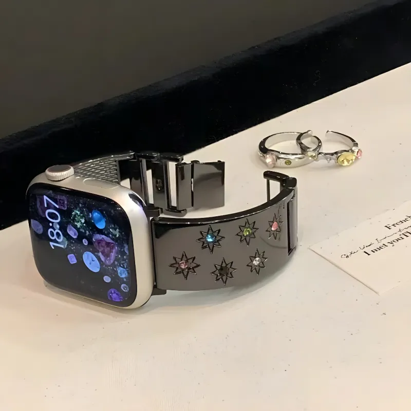 KVZUVUU Apple Compatibility Watch Band Metal-7