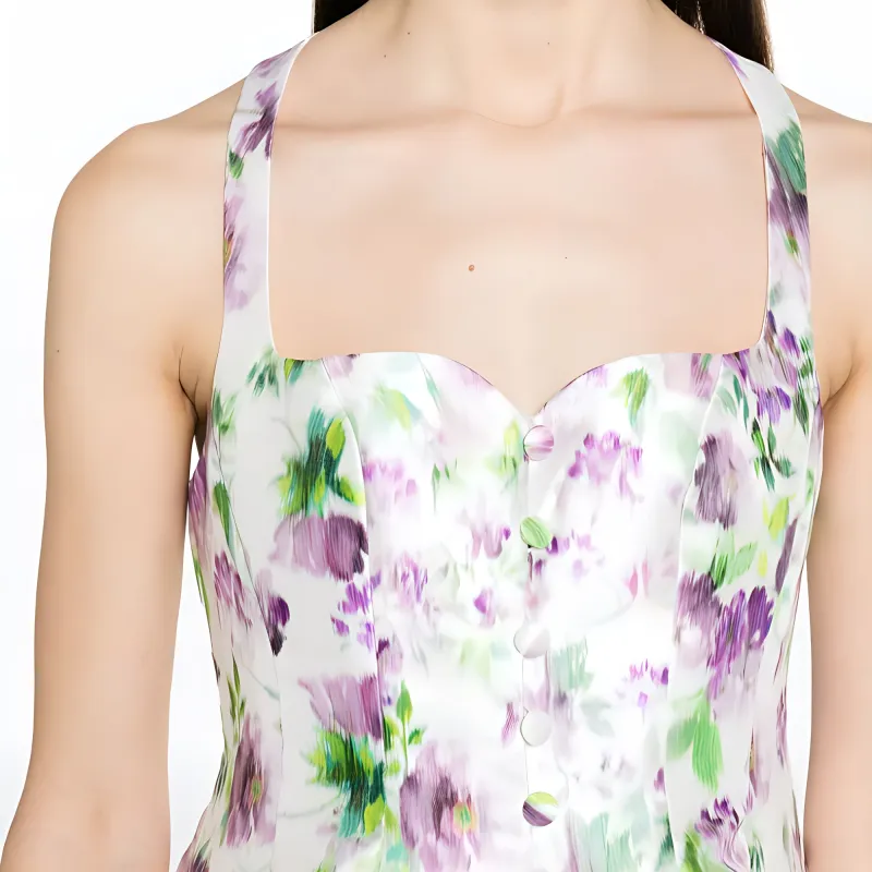 PHILOSOPHY DI LORENZO SERAFINI PHILOSOPHY DI LORENZO SERAFINI Floral Printed Sleeveless Dress-4