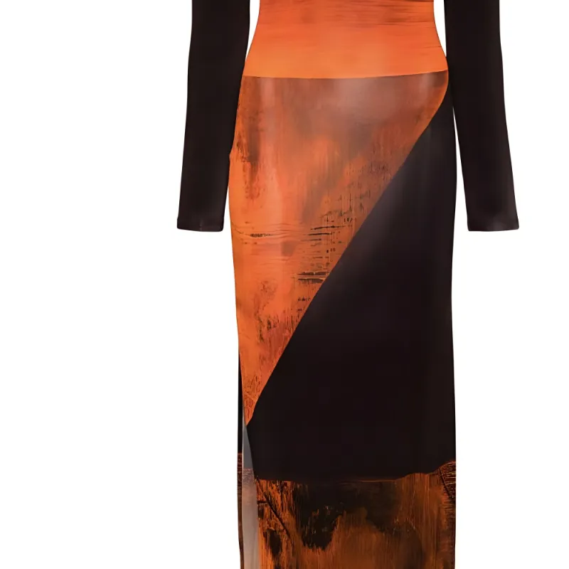 LOUISA BALLOU Long-Sleeved Dresses Women's Orange-4