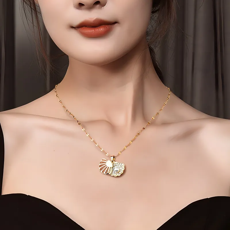 ALI THE FOX Titanium Steel Necklaces Women's-1