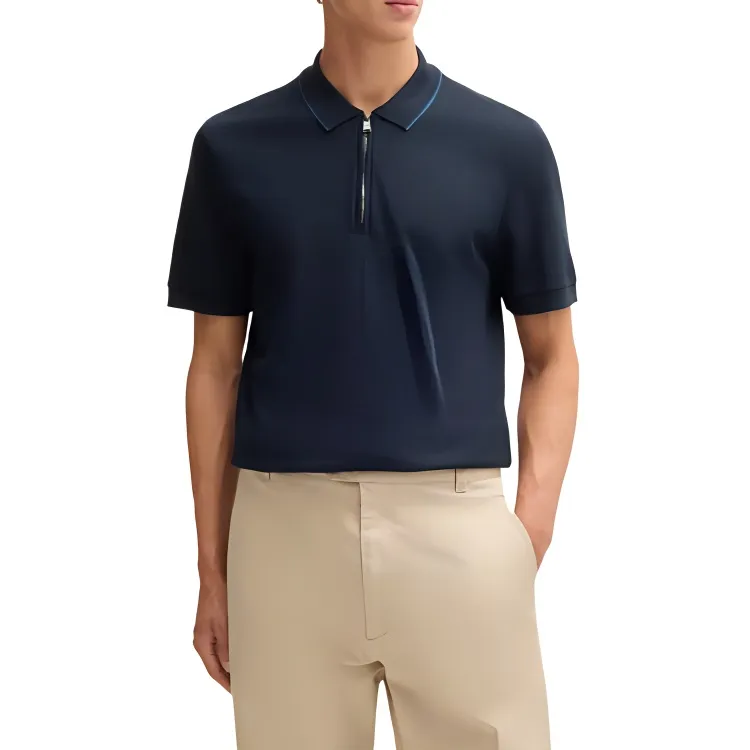 HUGO BOSS Zipd dow Collar Polo Shirt-2