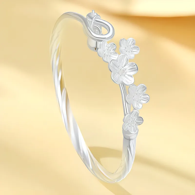 Bear Silversmith 999 Fine Silver Sterling Silver Bangle Women's-2