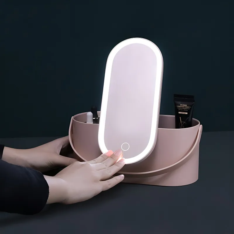 Future Maple LED Light Multifunctional Dressing Mirror Storage Box Make up Tools 1 Pc-1