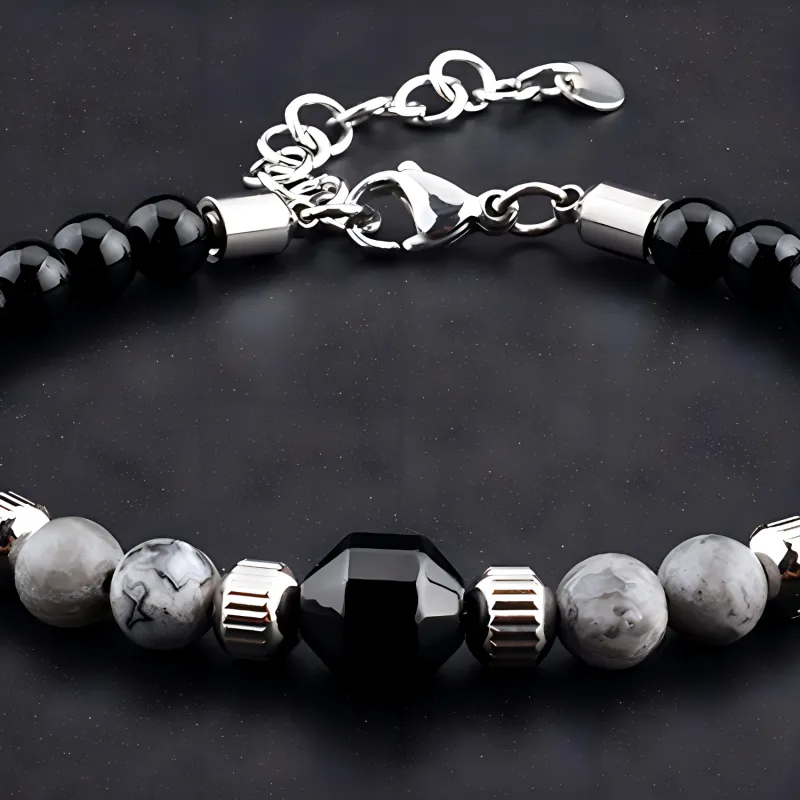 MUXIANG Map Stone Bracelets Unisex-3