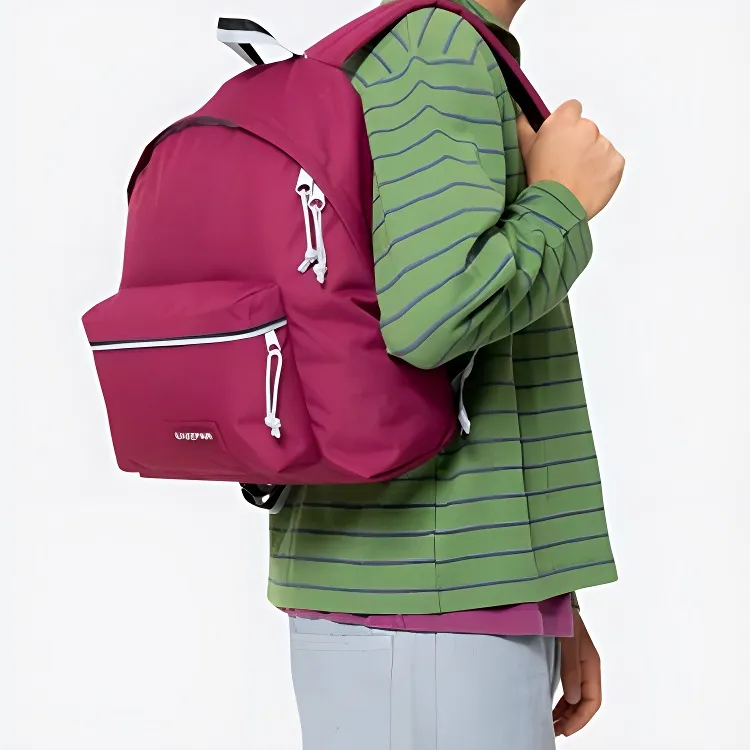 EASTPAK Nylon Backpack Unisex Red-4