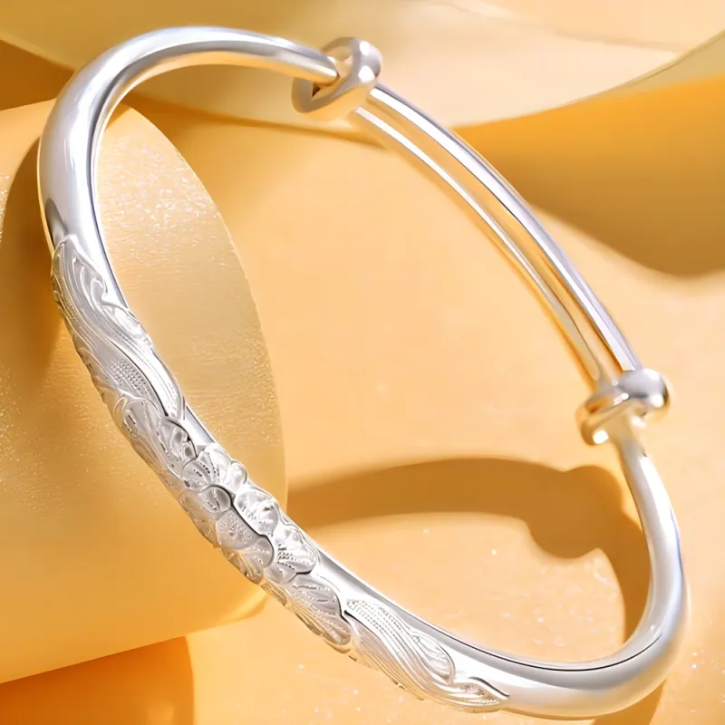 Bear Silversmith High Content Sterling Silver Sterling Silver Bangle Women's-3