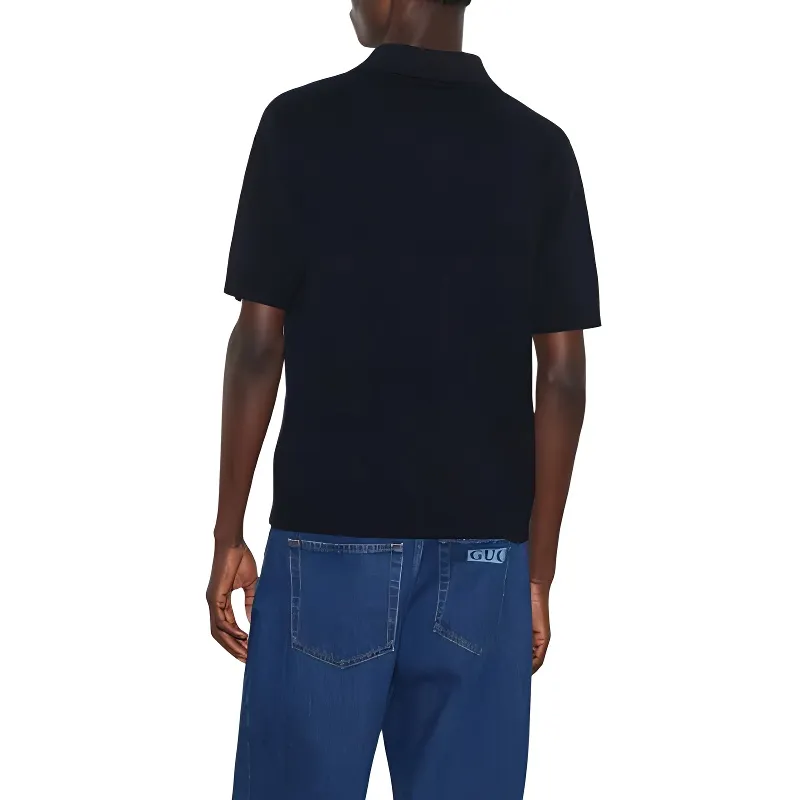 GUCCI Logo jacquard Polo Shirt-3