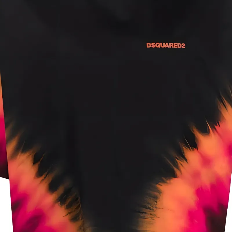 DSQUARED2 Tie dye Logo print T shirt-4
