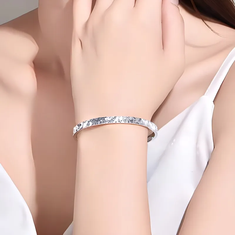 UZIID Sterling Silver Bangles Women's Silver-5
