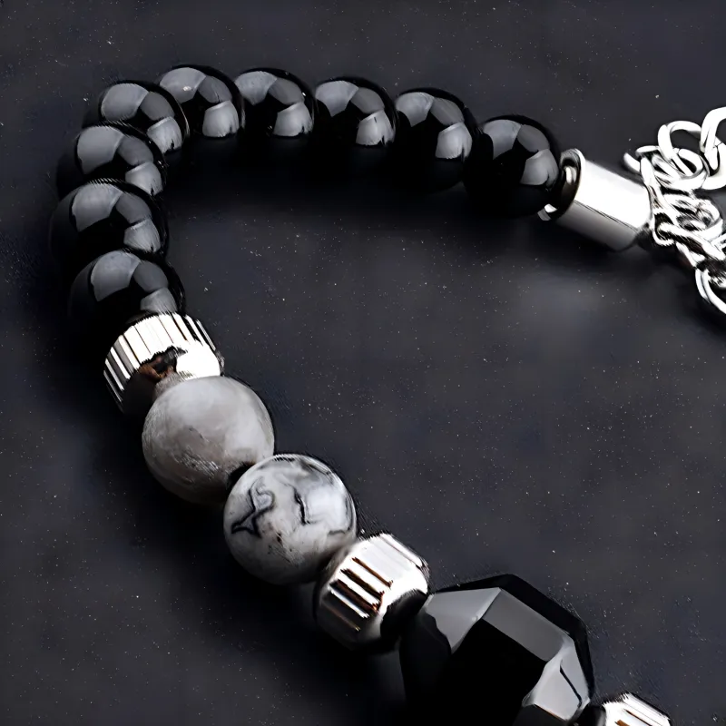 MUXIANG Map Stone Bracelets Unisex-4