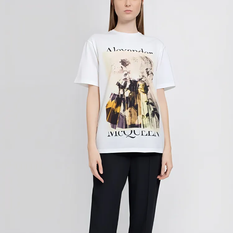 Alexander McQueen T Shirts Women's White-1