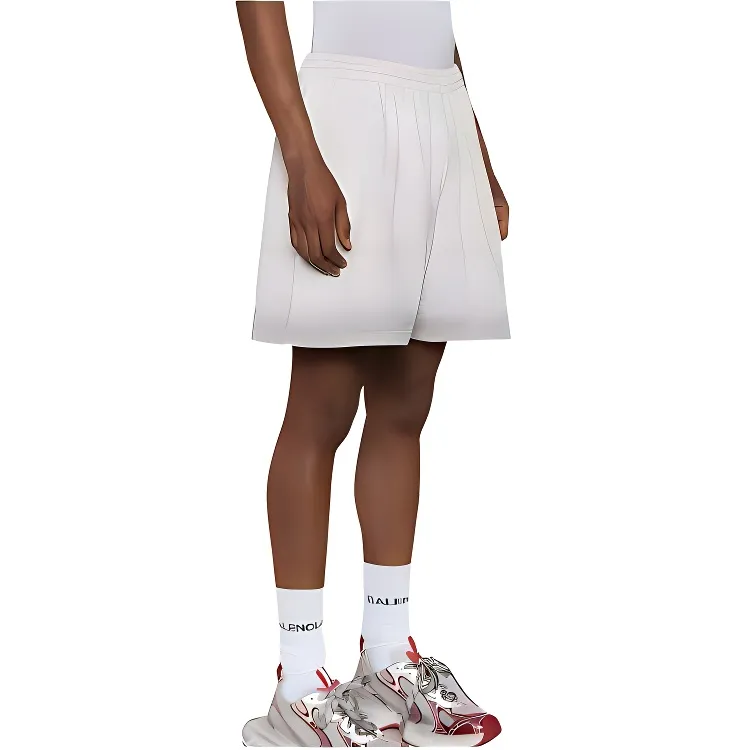 Balenciaga Reflective-logo Cotton Track Shorts-3