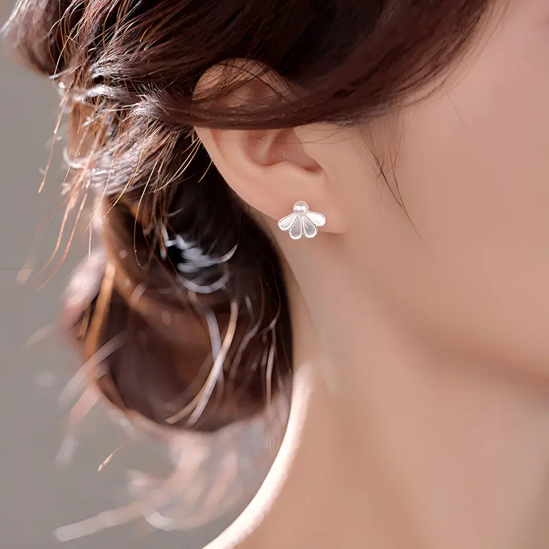 Fan Xing As Season S925 Silver Stud Earrings Women's-2