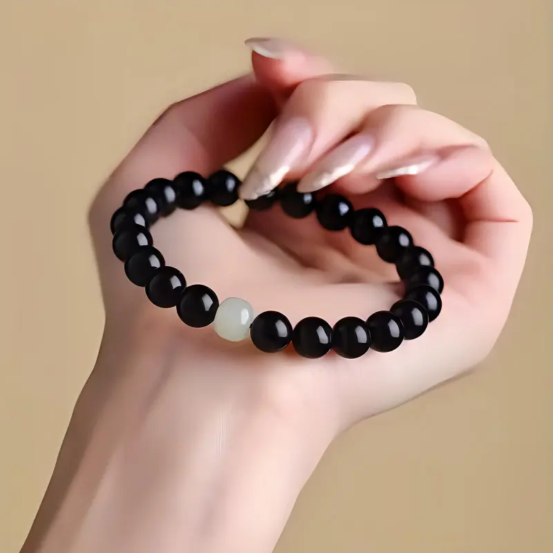 Jing Ruyu Obsidian Jade Bracelets Unisex-1