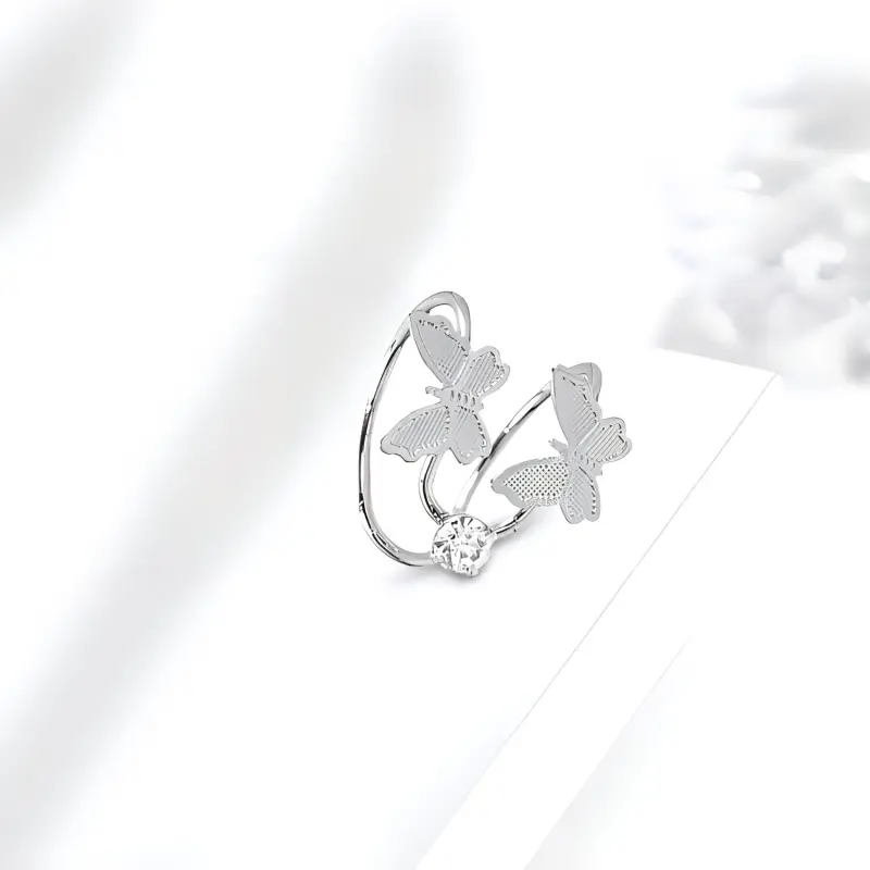 ROGA Alloy Clip On Earrings Women's-2