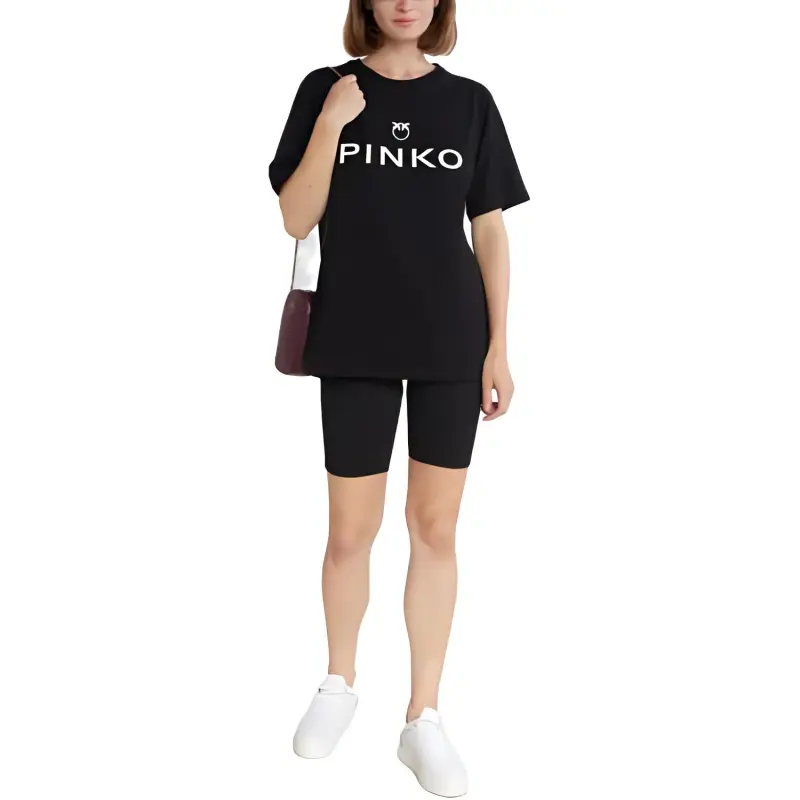 PINKO Logo print Cotton T shirt-2