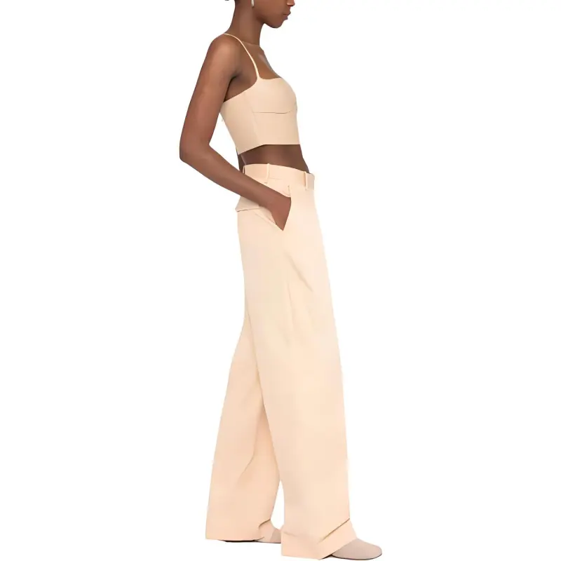 OFF WHITE Cropped Leather Bustier Top-3