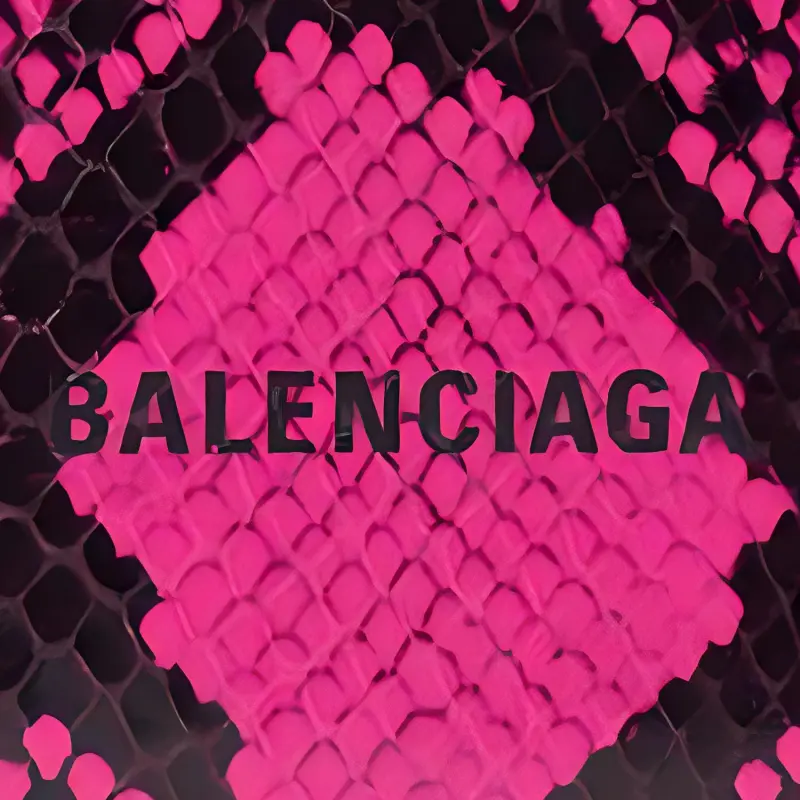 Balenciaga Leather Clutches Wallets Mini Women's Neon Pink/Black-5