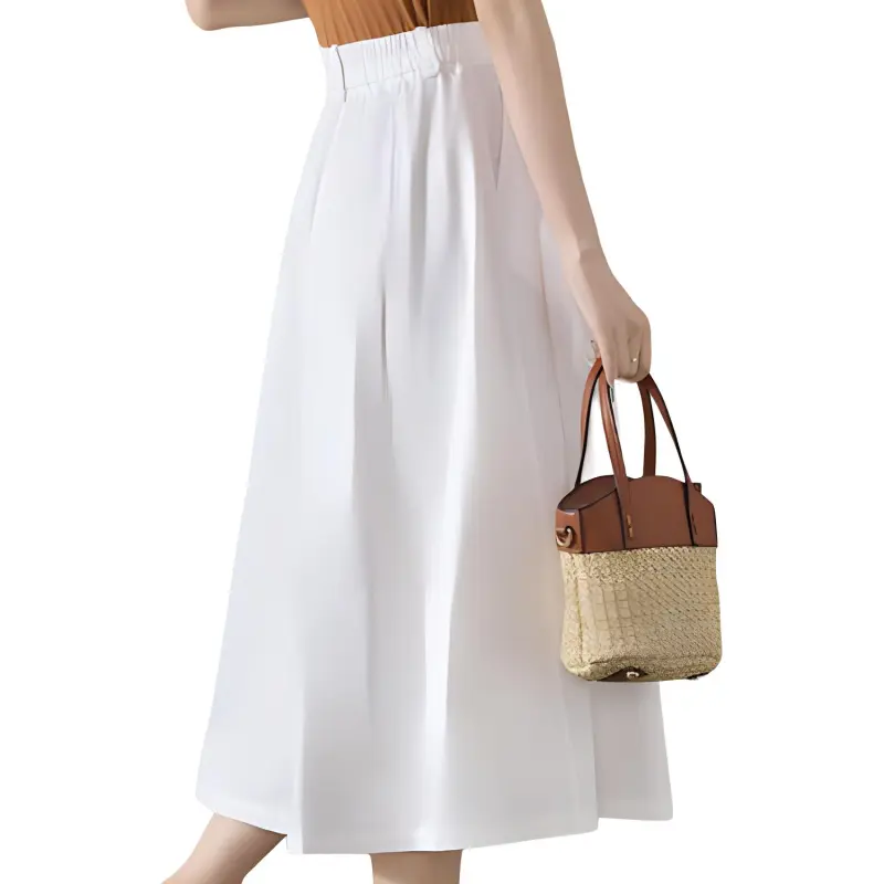 Mo Han Yi Mei Casual Long Skirt Women's White-3