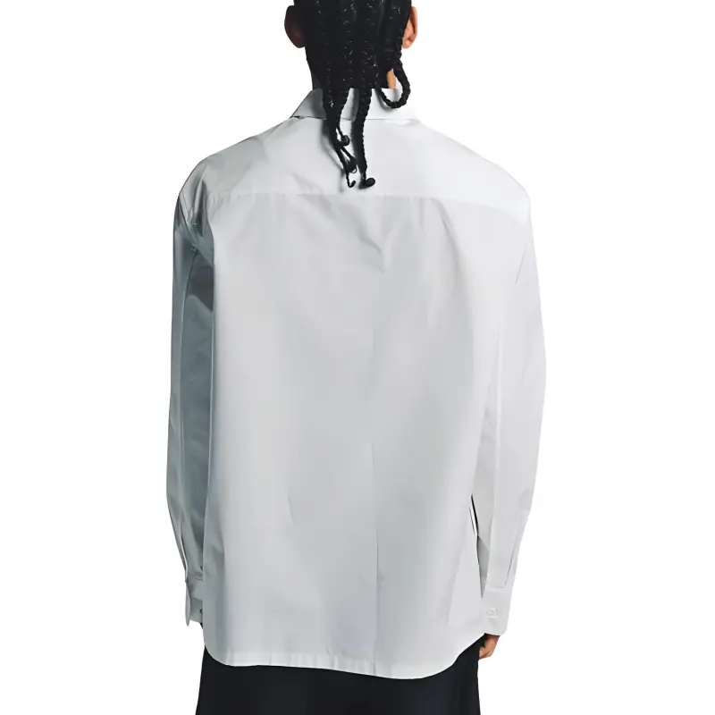 JIL SANDER Long Sleeved Zip Up Shirt-4