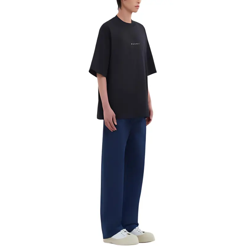 MARNI Logo Printed Crewneck T Shirt-4